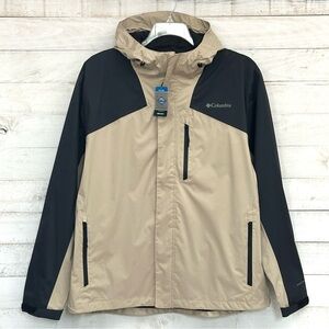 Columbia Men’s Ten Trails Waterproof Rain Jacket • Sz XXL • Tan Black • NWT